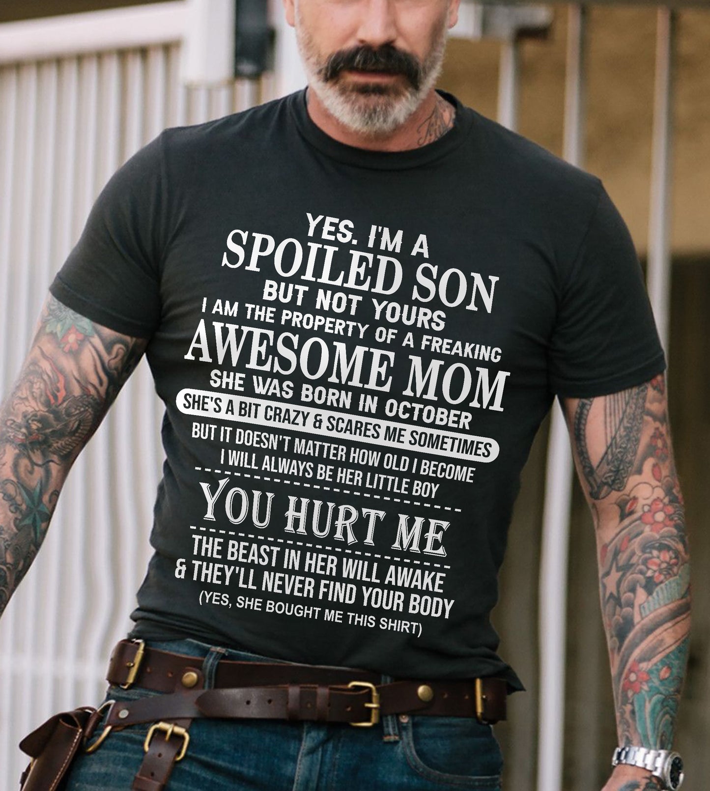 October - Awesome Mom Born In October - Special gift for Son From Mom - LUAN10 (SKU10-45-10)