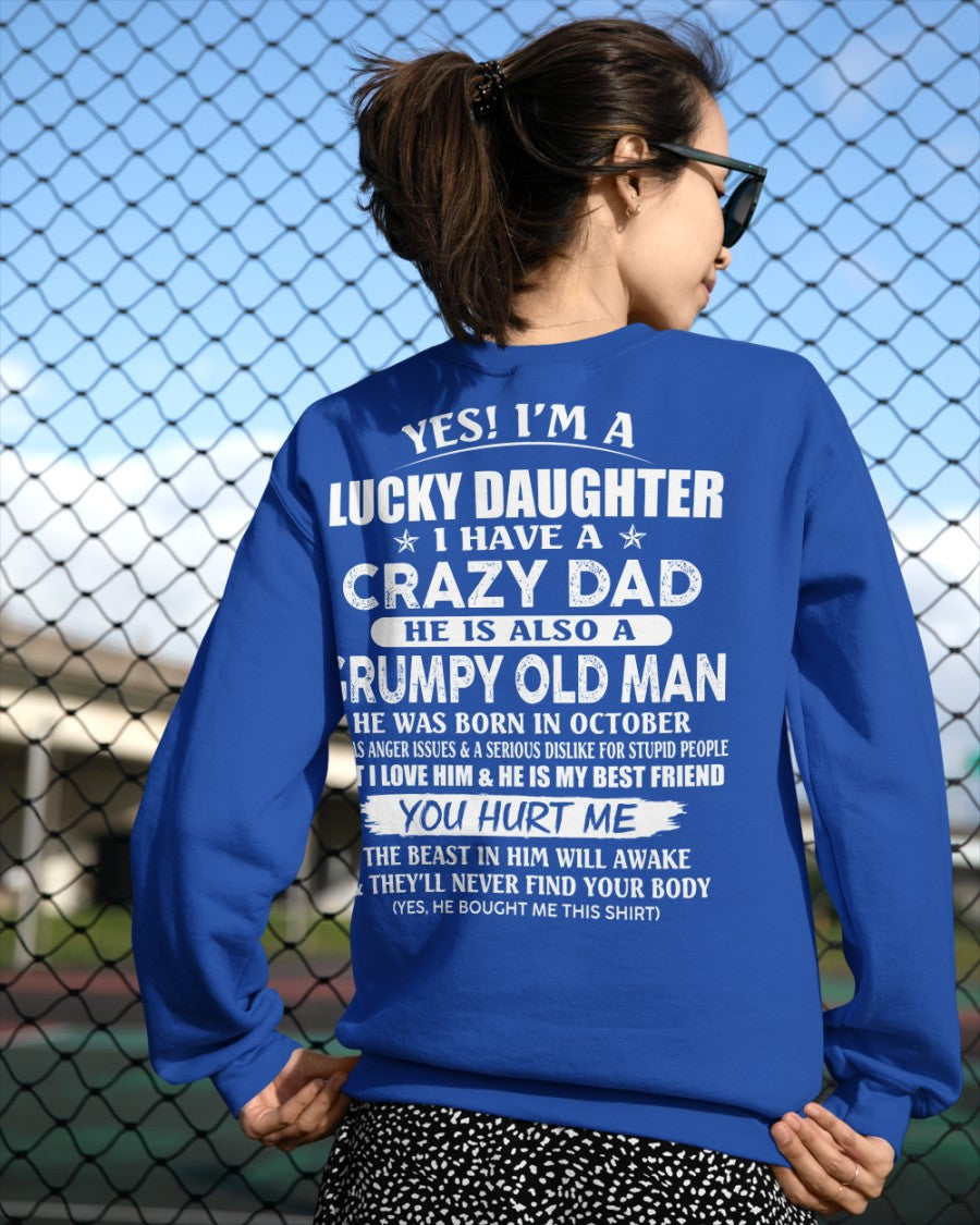 October - Awesome Grumpy Old Dad - Special gift for your daughter From Dad - LUAN10 (SKU10-50-10)