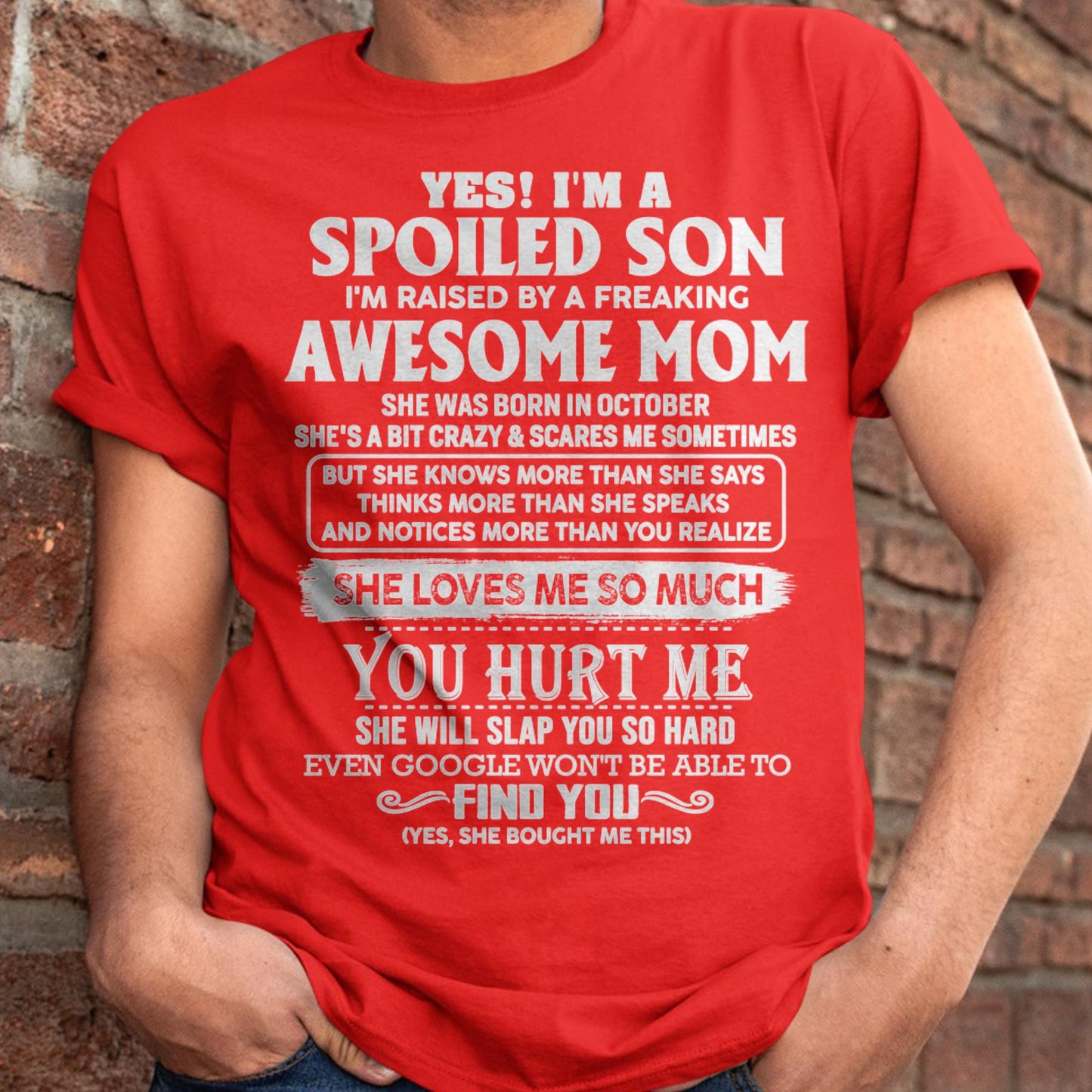 October - Awesome Mom - Perfect Gift For Son From Mom - LUAN10 (SKU05-47-10)