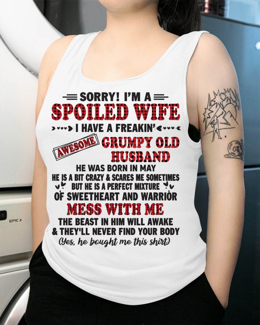 MAY - SPOILED WIFE OF AWESOME GRUMPY OLD HUSBAND - PERFECT GIFT FROM HUSBAND - LUAN05 (SKU12-111-05)