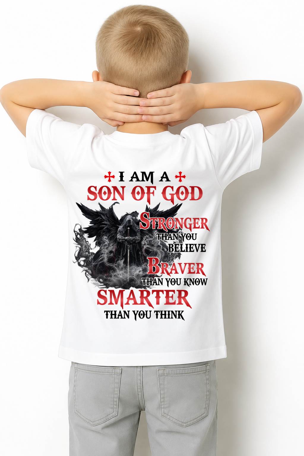 Son Of God T-Shirt For Men – Stronger Than You Believe - LUAN00 (SKU2607-178-00)