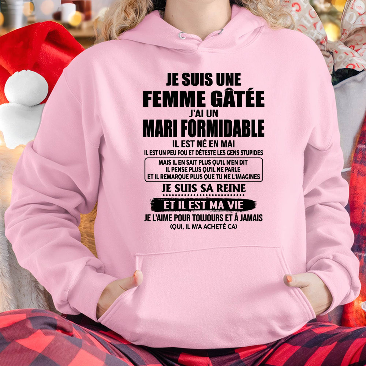 MAI - FEMME GÂTÉE - MARI FORMIDABLE - CADEAU PARFAIT DU MARI À SA FEMME - LUAN05 (SKU2609-63-05)