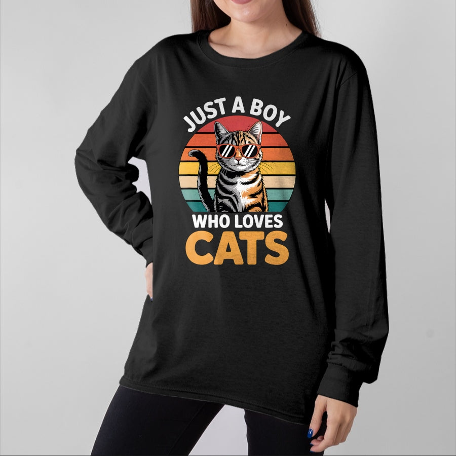 Cat Love Shirt, Funny Cat Lover Gift UnisexT-Shirt/Hoodie/Sweatshirt HLT00 - Boys Cat T-Shirt (1)