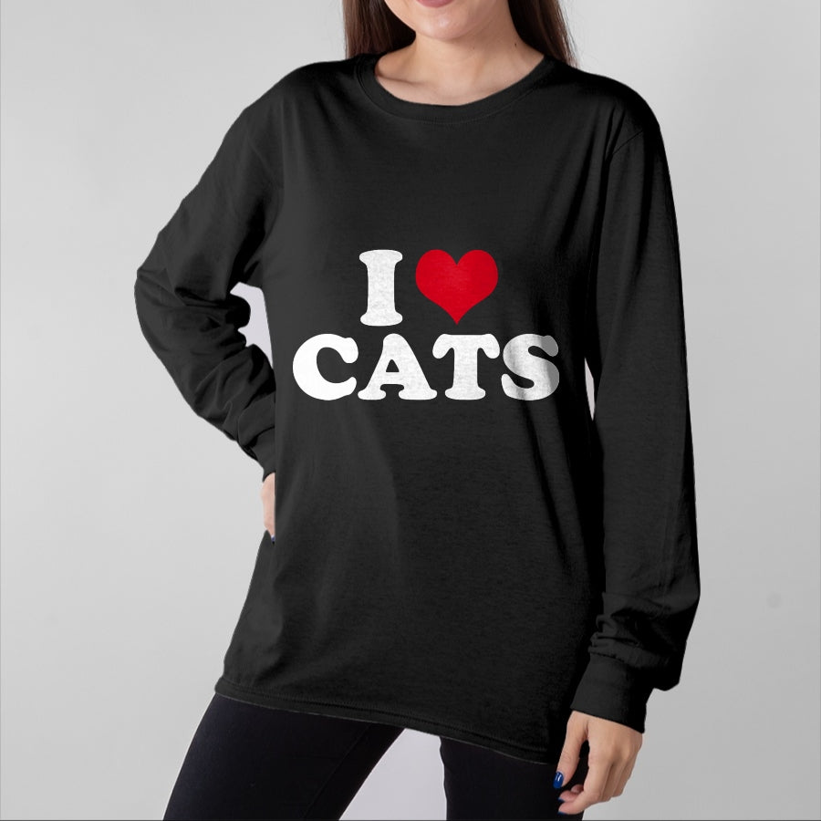 Cat Love Shirt, Funny Cat Lover Gift UnisexT-Shirt/Hoodie/Sweatshirt HLT00 - I Love Cats Cat T-Shirt
