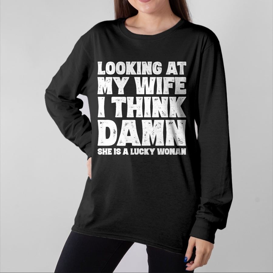 Best Husband Shirt, Wife and Husband Unisex T-Shirt/Hoodie/Sweatshirt HLT00 - Funny Dad Joke Quote Gift Shirt for Husband Father from Wife T-Shirt