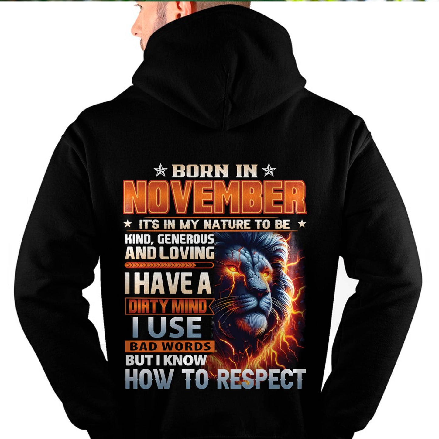 NOVEMBER - DIRTY MIND BUT KNOWS RESPECT - BIRTHDAY T-SHIRT FOR MEN - LUAN11 (SKU08-84-11)