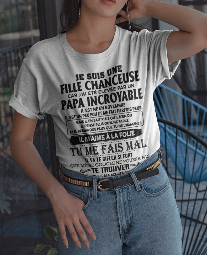 Cadeau d’anniversaire de papa pour sa fille | T-shirt - luan00 / fr00