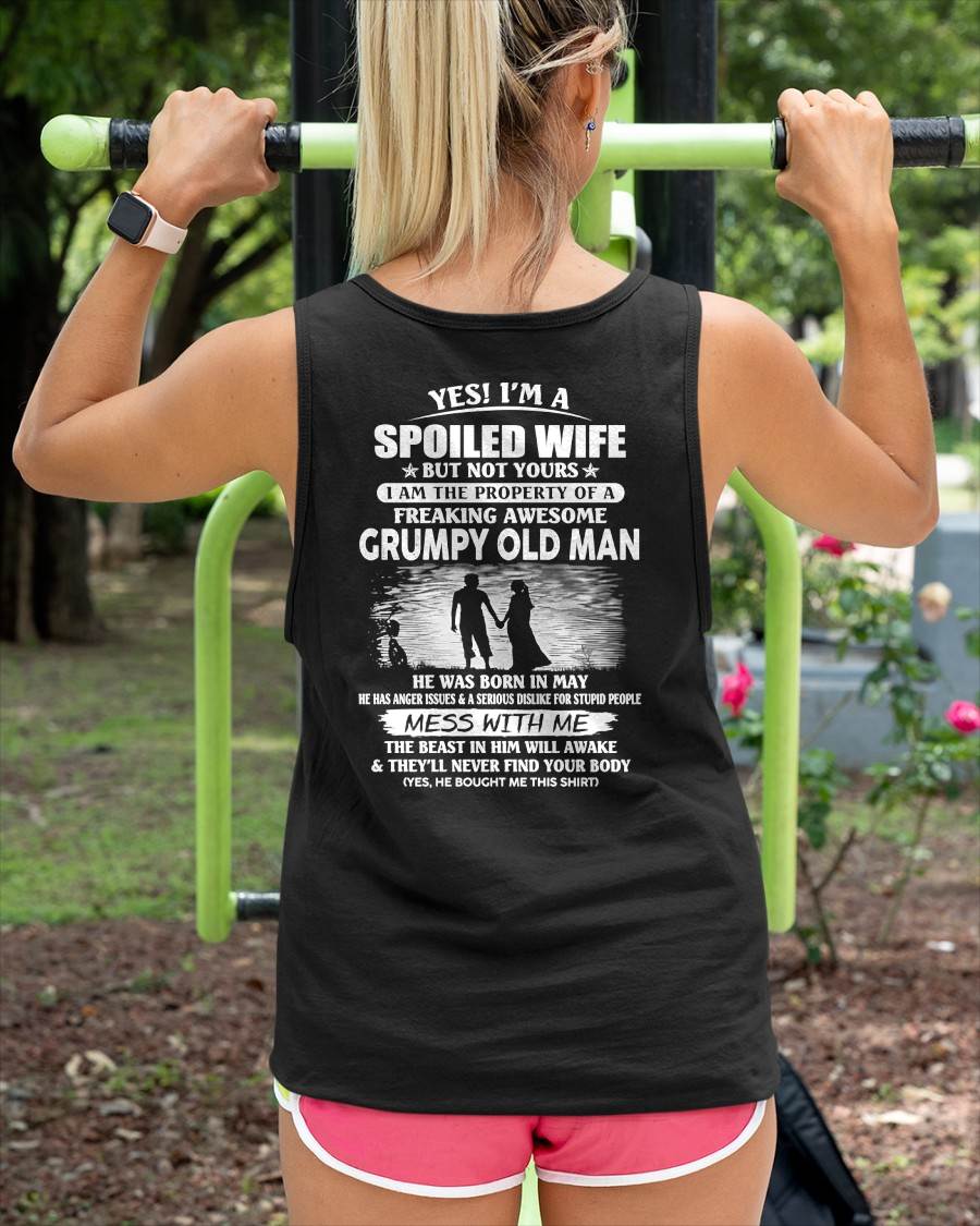 MAY - SPOILED WIFE - AWESOME GRUMPY OLD MAN - HIS PROPERTY - PERFECT GIFT FROM HUSBAND TO WIFE - LUAN05 (SKU2607-97-05)