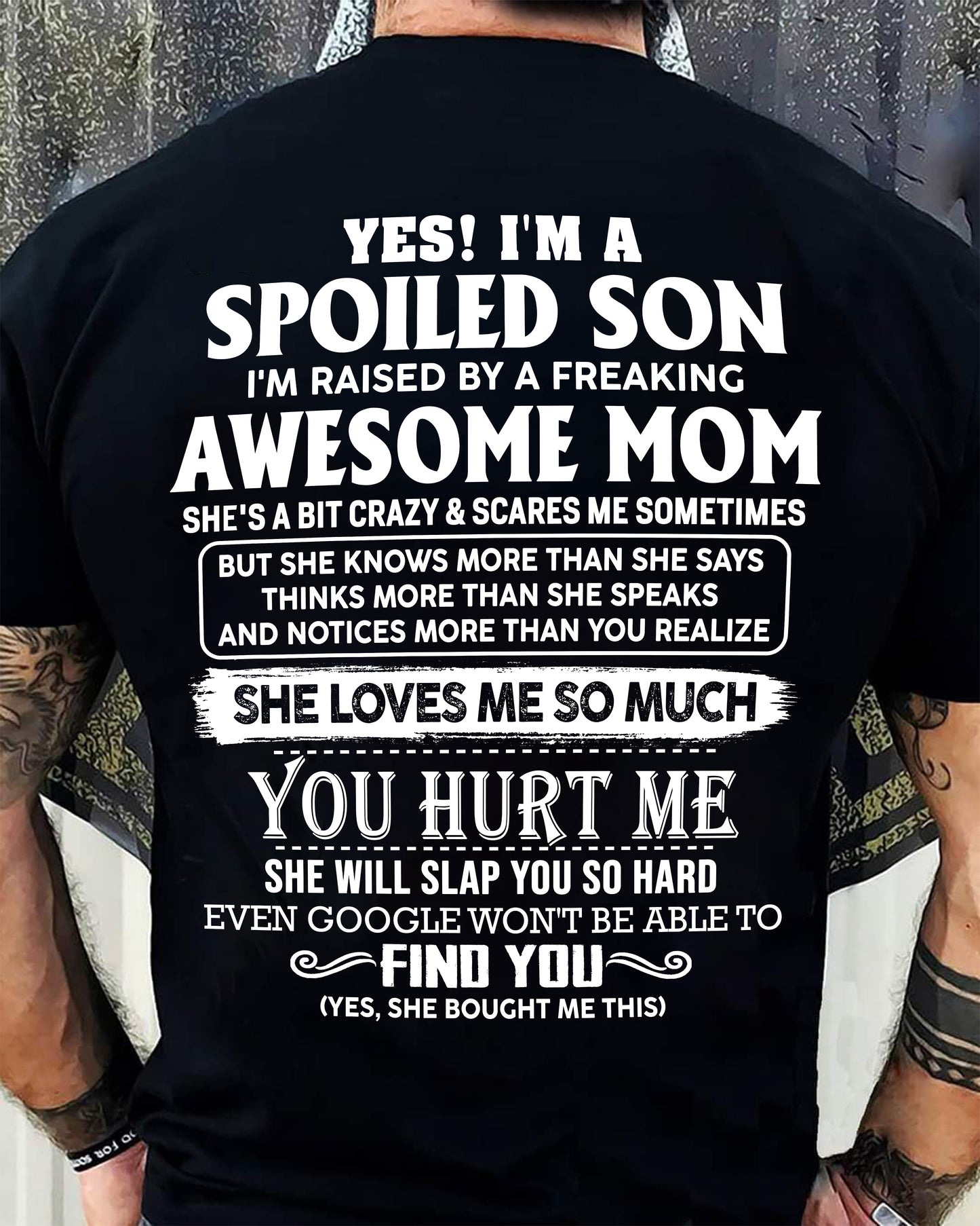SPOILED SON OF AWESOME MOM - PERFECT GIFT FROM MOM - LUAN00 (SKU2604-175-00)