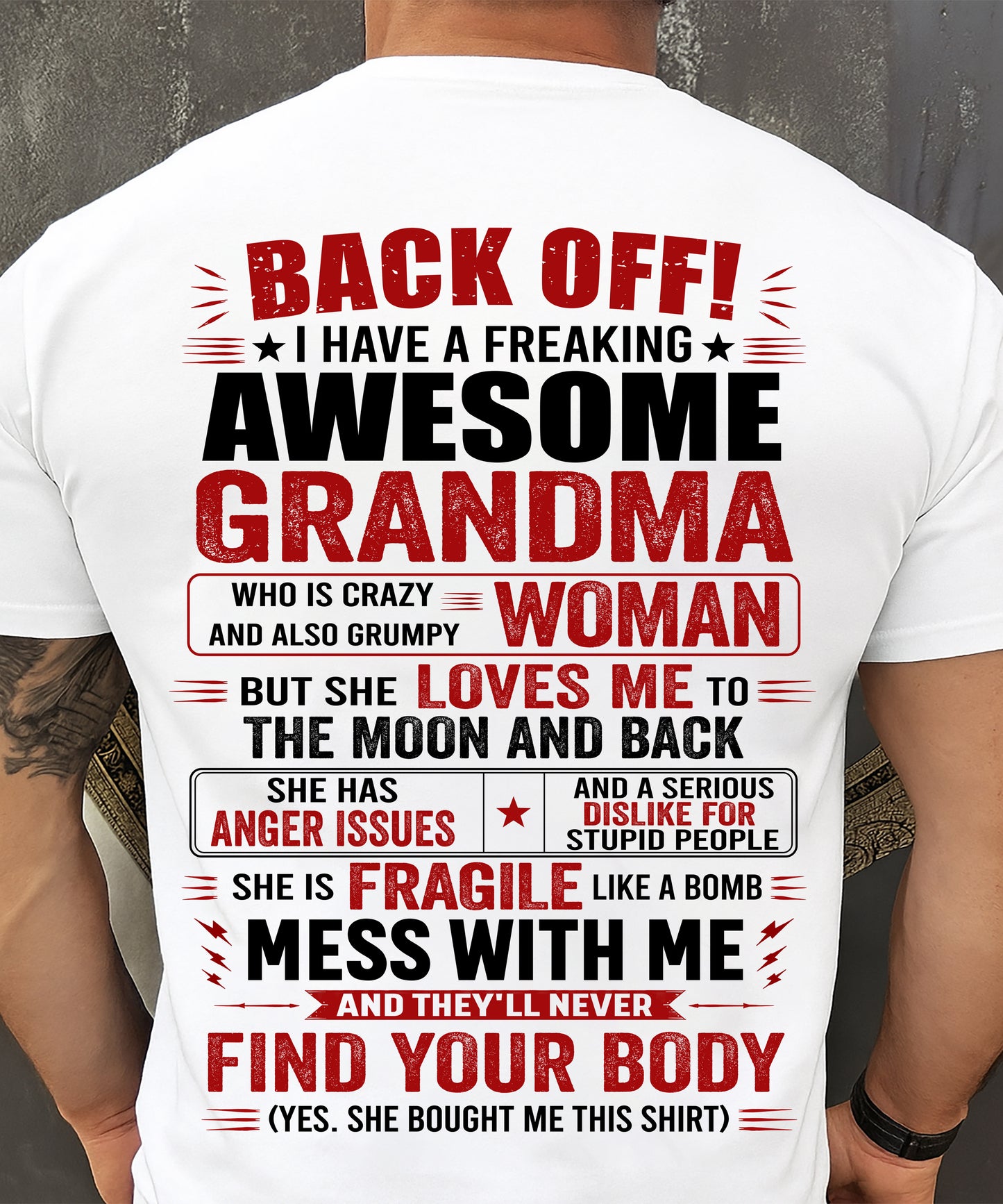 Awesome Grandma – Back Off! Perfect Gift From Grandma - LUAN00 (SKU2607-179-00)