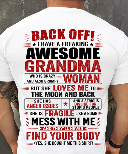 Awesome Grandma – Back Off! Perfect Gift From Grandma - LUAN00 (SKU2607-179-00)