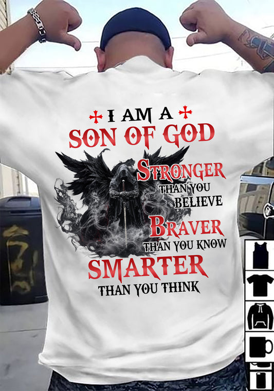 Son Of God T-Shirt For Men – Stronger Than You Believe - LUAN00 (SKU2607-178-00)