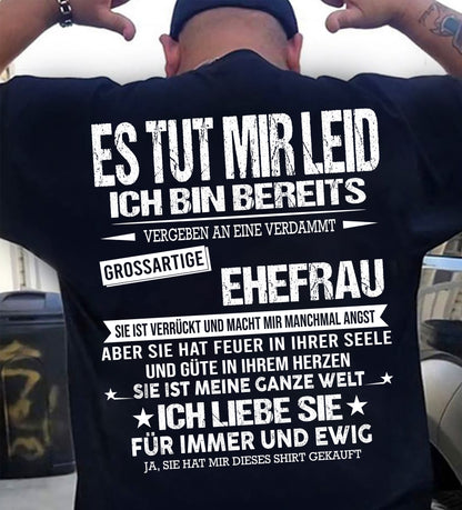 SIE IST MEINE GANZE WELT ICH LIEBE SIE FÜR IMMER UND EWIG -Das perfekte Geschenk für Ihren Ehemann - GER/LUAN00 (SKU2605-350-00)