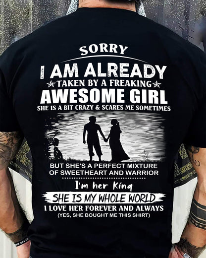 Funny Boyfriend, Husband T-Shirt - Perfect Gift from Girlfriend, Wife for Anniversary or Birthday (SKU11-08-00) LUAN00