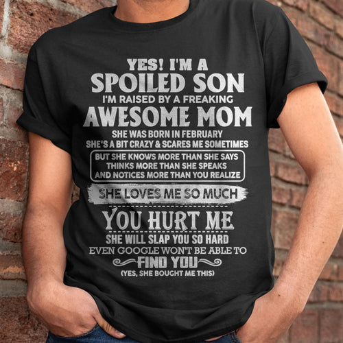 February - Awesome Mom - Perfect Gift For Your Spoiled Son From Mom - LUAN02 (SKU05-47-02)