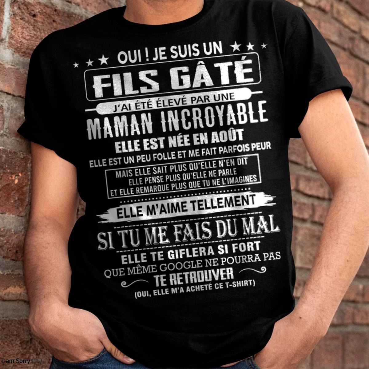 AOÛT - FILS GÂTÉ – CADEAU DE MAMAN - LUAN08 (SKU26T-0172-08)