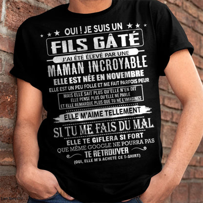 NOVEMBRE - FILS GÂTÉ – CADEAU DE MAMAN - LUAN11 (SKU26T-0172-11)