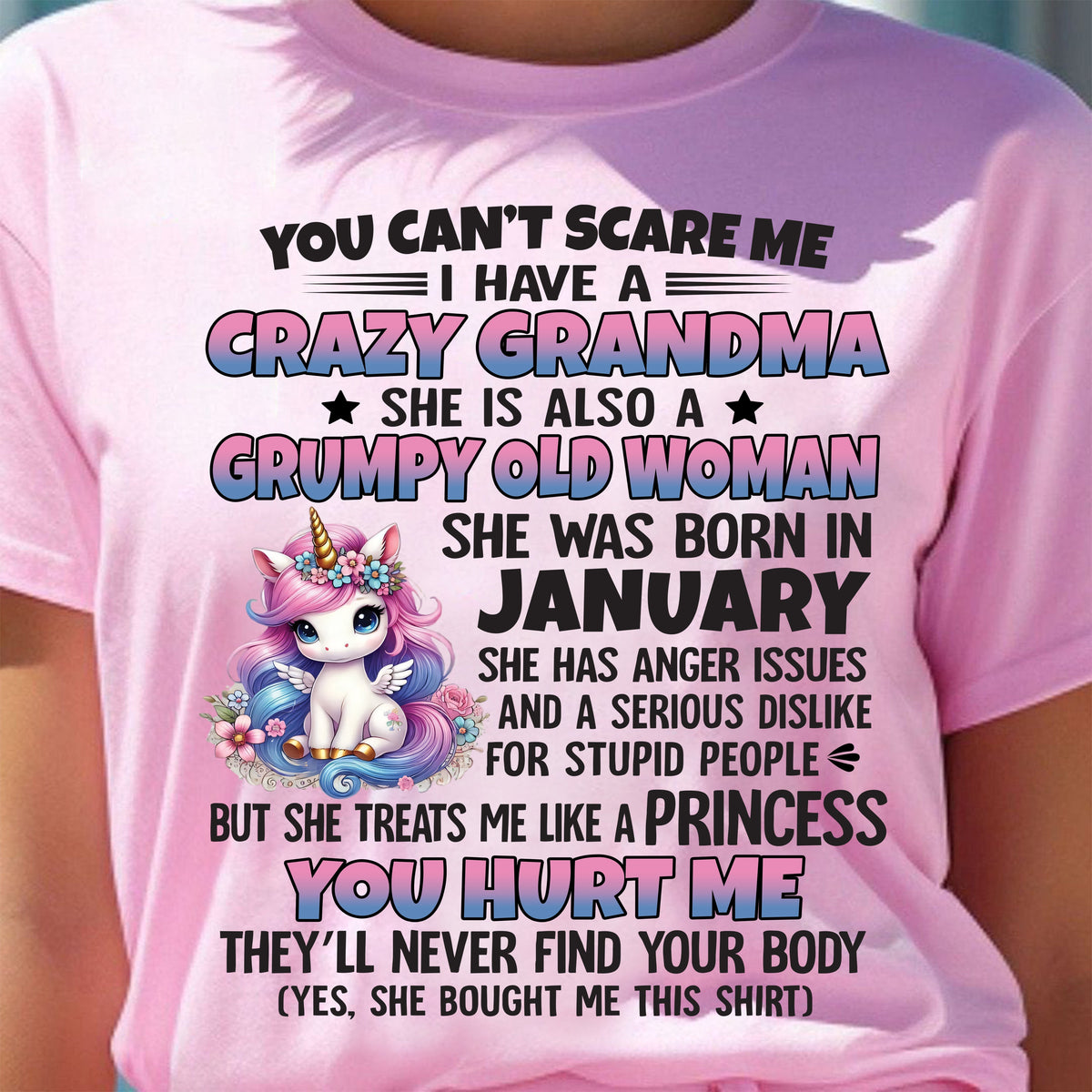 JANUARY - YOU CAN'T SCARE ME - GIFT FROM GRANDMA - NINA01 (SKU09-106-01)