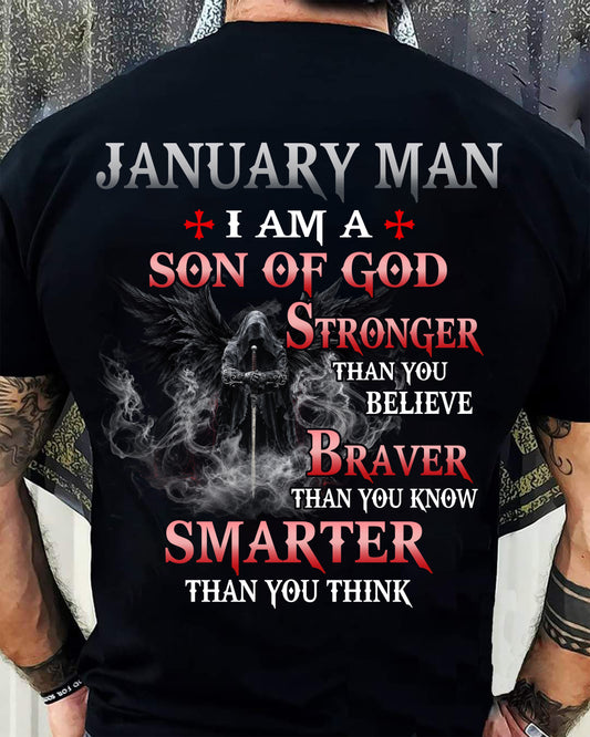 January Man Son Of God T-Shirt - Christian Gift For Men - LUAN01 (SKU2606-128-01)
