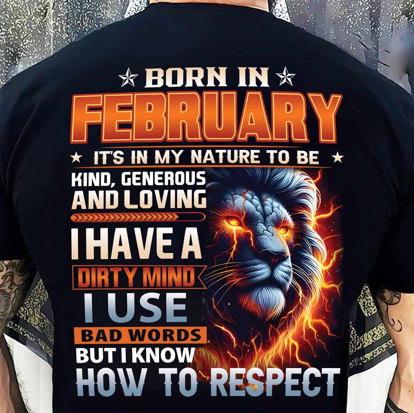 FEBRUARY - DIRTY MIND BUT KNOWS RESPECT - BIRTHDAY T-SHIRT FOR MEN - LUAN02 (SKU08-84-02)