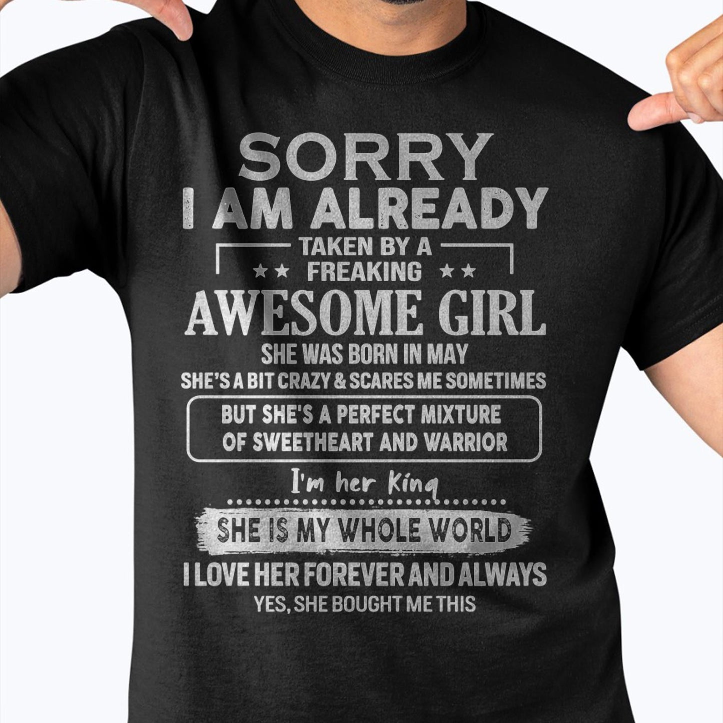 May - Awesome Girl - Perfect Gift For Your Boyfriend, Husband From Wife - LUAN05 (SKU04-86MT-05)