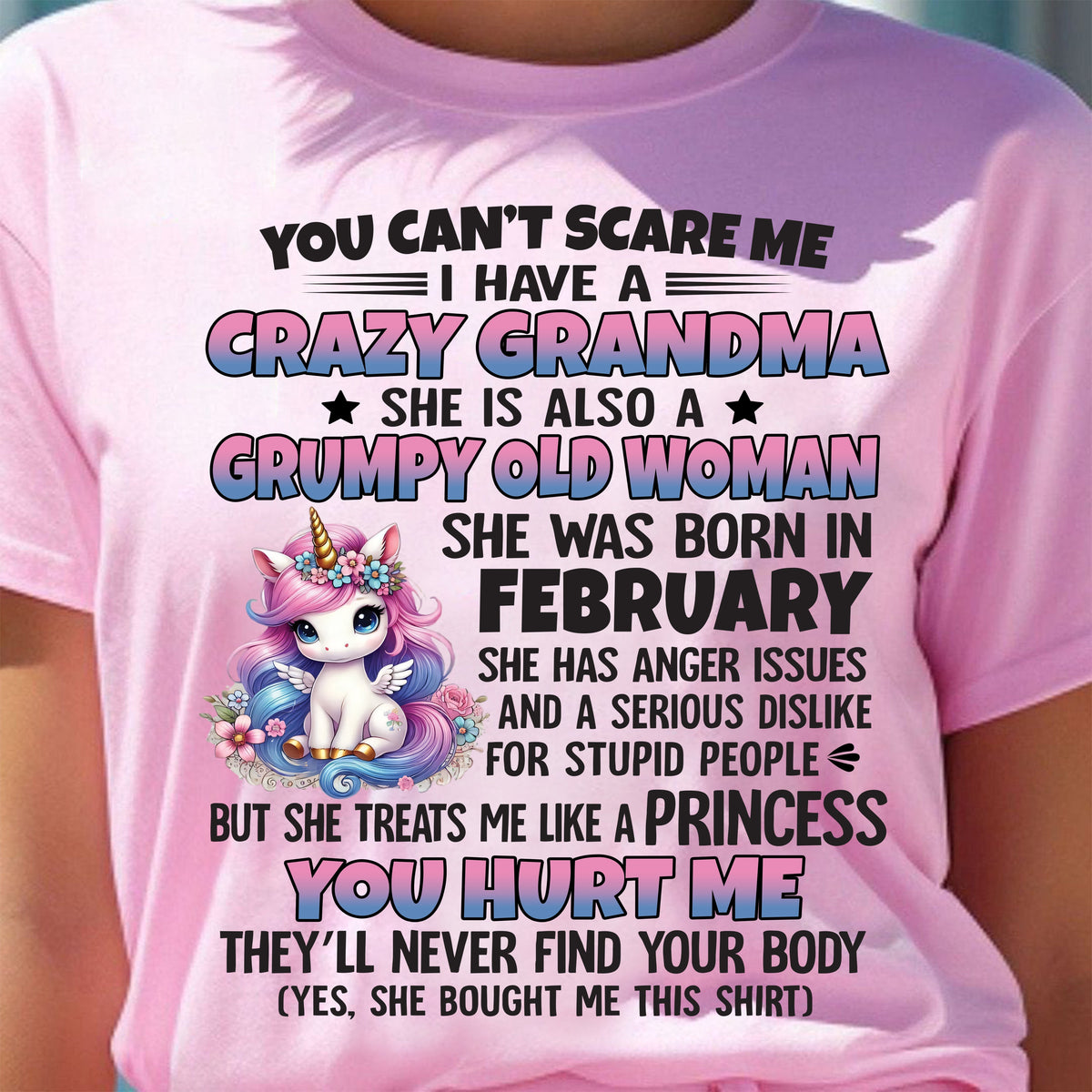 FEBRUARY - YOU CAN'T SCARE ME - GIFT FROM GRANDMA - NINA02 (SKU09-106-02)