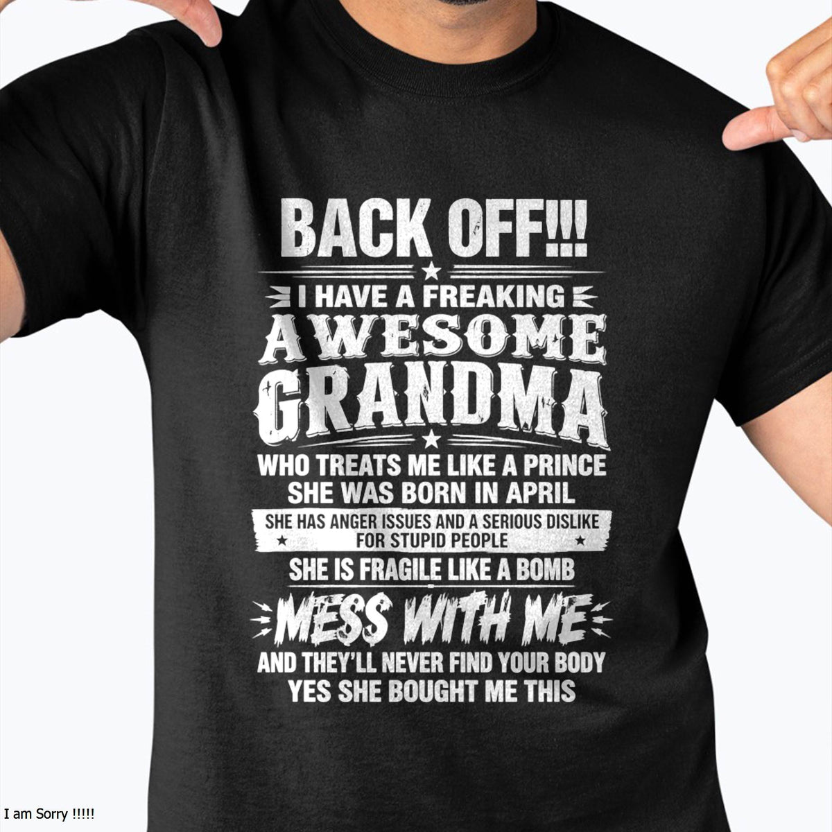 APRIL - AWESOME GRANDMA - TREATS ME LIKE A PRINCE - PERFECT GIFT FROM GRANDMA TO GRANDSON - LUAN04 (SKU2608-501-04)