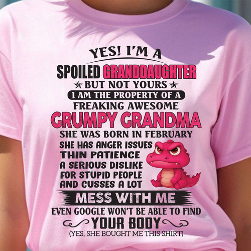 FEBRUARY - YES, I'M A SPOILED GRANDDAUGHTER - GIFT FROM GRANDMA - NINA02 (SKU09-96-02)