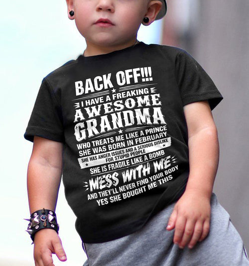 FEBRUARY - AWESOME GRANDMA - TREATS ME LIKE A PRINCE - PERFECT GIFT FROM GRANDMA TO GRANDSON - LUAN02 (SKU2608-501-02)