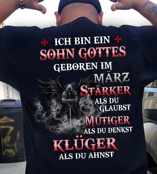 März Sohn Gottes T-Shirt Für Männer – Stärker Als Du Glaubst - LUAN03 (SKU2607-98-03)