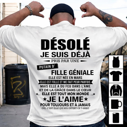 MARS - DÉSOLÉ, JE SUIS DÉJÀ PRIS PAR UNE FILLE VRAIMENT GÉNIALE – DE LA PART DE MA FEMME - FR03/LUAN03 (SKU2606-112-03)