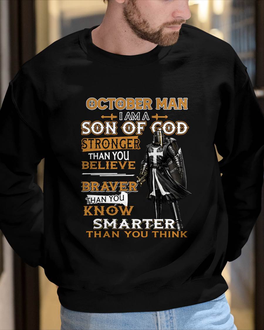 OCTOBER - STRONGER THAN YOU BELIEVE - CHRISTIAN GIFT FOR MEN - LUAN10 (SKU2608-91-10)