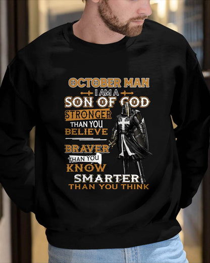 OCTOBER - STRONGER THAN YOU BELIEVE - CHRISTIAN GIFT FOR MEN - LUAN10 (SKU2608-91-10)