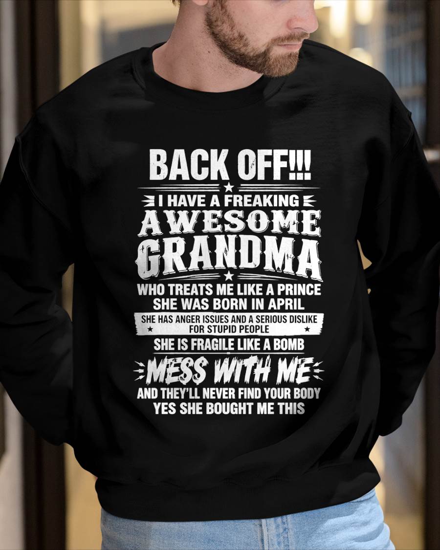 APRIL - AWESOME GRANDMA - TREATS ME LIKE A PRINCE - PERFECT GIFT FROM GRANDMA TO GRANDSON - LUAN04 (SKU2608-501-04)
