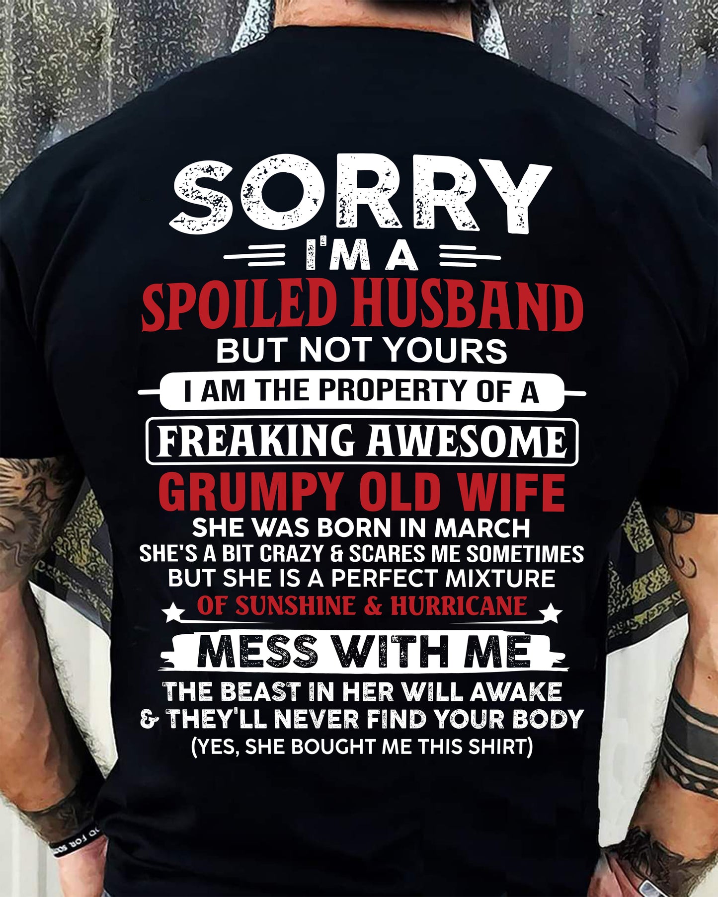 March - Spoiled Husband - Perfect Gift From Wife - LUAN03 (SKU11-02-03)
