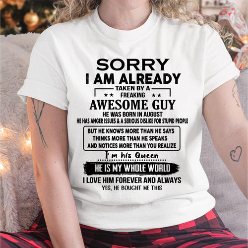 August - Awesome Guy - Perfect gift for your girlfriend or wife  From Husband - LUAN08 (SKUT08-11-08)