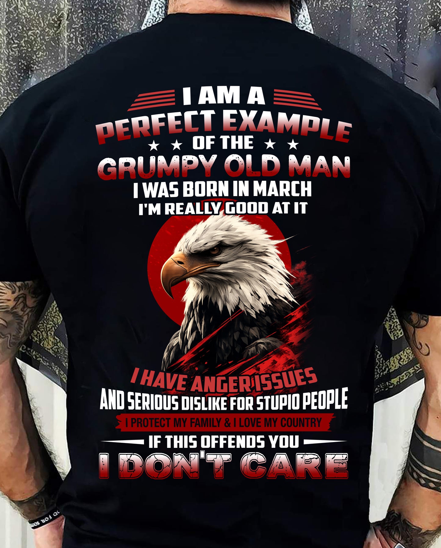 MARCH - I AM A PERFECT EXAMPLE OF THE GRUMPY OLD MAN - T SHIRT FOR MEN - LUAN03 (SKU26T-01299-03)