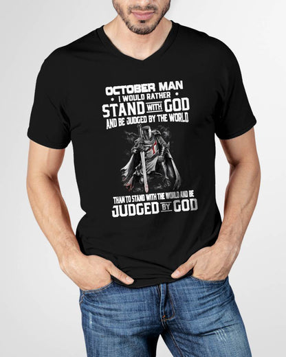 OCTOBER - STAND WITH GOD - CHRISTIAN GIFT FOR MEN - LUAN10 (SKU2608-92-10)