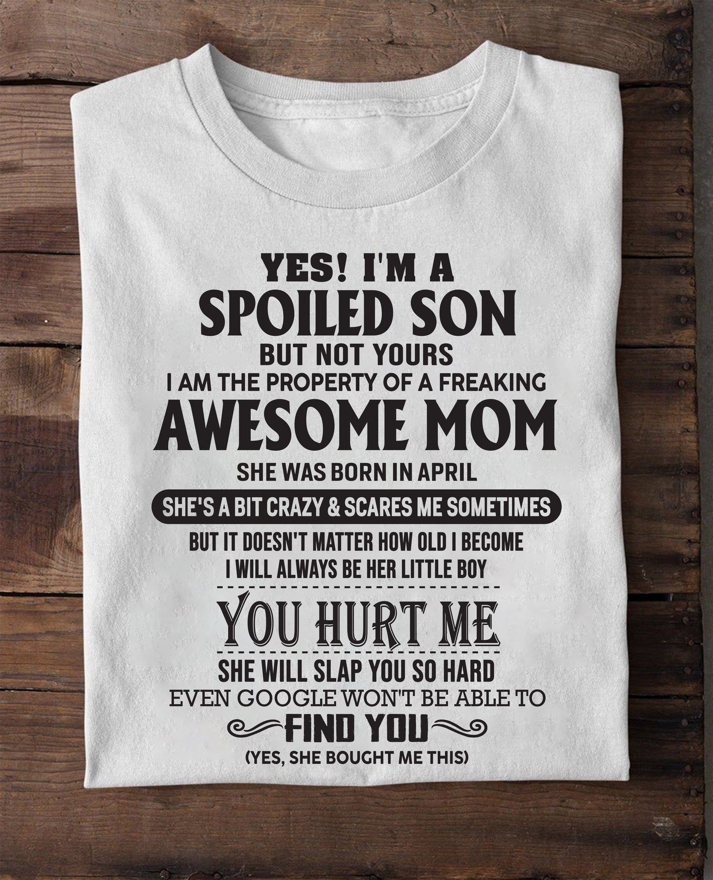April - Awesome Mom - Perfect gift for son From Mom - LUAN04 (SKU-MS01-04)