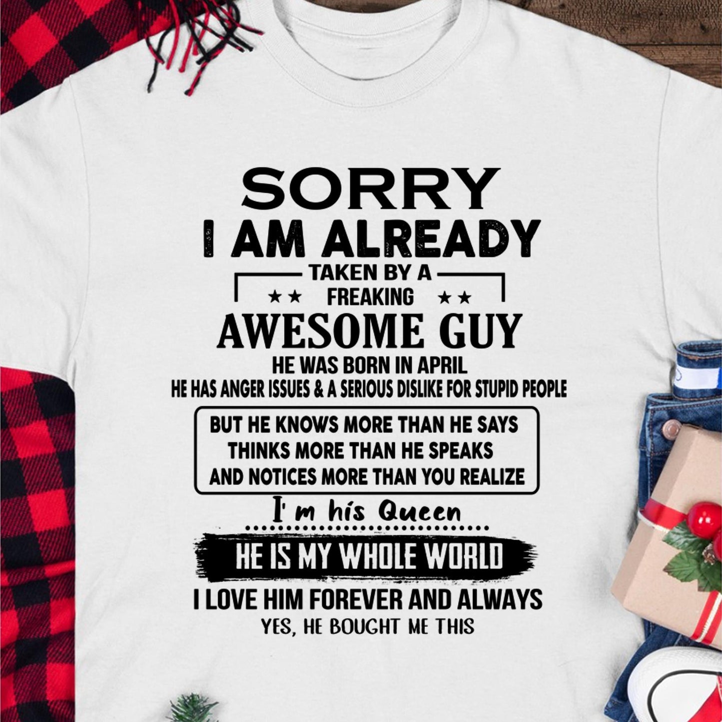 April - Awesome Guy - Perfect gift for girlfriend or wife  From Husband - LUAN04 (SKUT08-11-04)