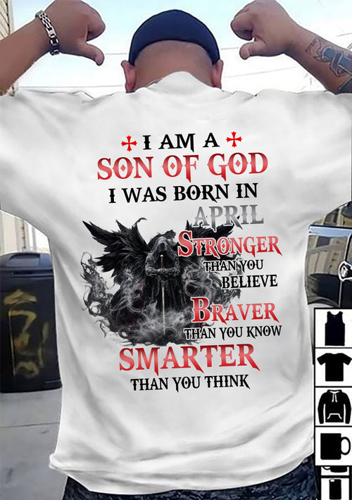 Aprl Son Of God T-Shirt For Men – Stronger Than You Believe - LUAN04 (SKU2607-178-04)