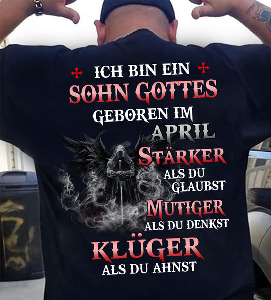 April Sohn Gottes T-Shirt Für Männer – Stärker Als Du Glaubst - LUAN04 (SKU2607-98-04)