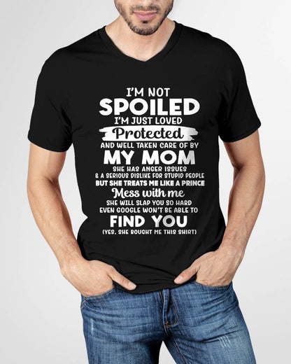 SPOILED SON - LOVED & PROTECTED BY MOM - PERFECT GIFT FROM MOM TO SON - LUAN00 (SKU2608-439-00)