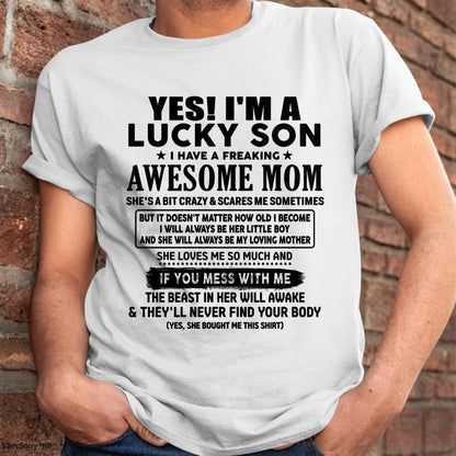 I am Lucky Son - Gift For Son From Mom - LUAN00 - (SKU-T1206LMS-00)