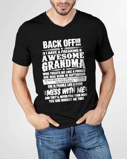 SEPTEMBER - AWESOME GRANDMA - TREATS ME LIKE A PRINCE - PERFECT GIFT FROM GRANDMA TO GRANDSON - LUAN09 (SKU2608-501-09)