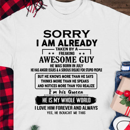 July - Awesome Guy - Perfect gift for your girlfriend or wife From Husband - LUAN07 (SKUT08-11-07)
