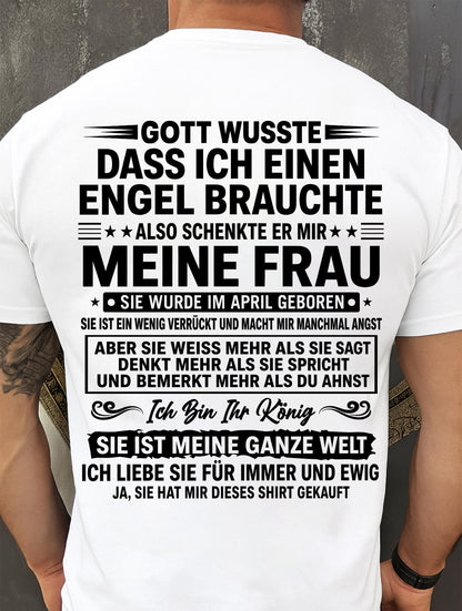 APRIL - Ich Bin Ihr König SIE IST MEINE GANZE WELT - Das perfekte Geschenk für deinen Freund - GER/LUAN04 (SKU2606-256-04)