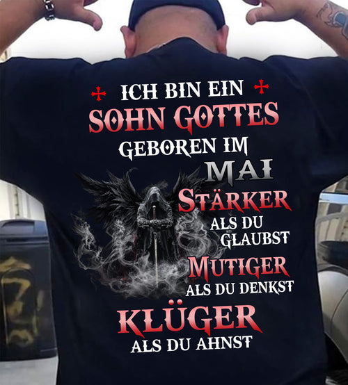 Mai Sohn Gottes T-Shirt Für Männer – Stärker Als Du Glaubst - LUAN05 (SKU2607-98-05)