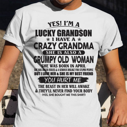 APRIL - LUCKY GRANDSON OF CRAZY GRANDMA -  FROM GRANDMA - NINA04 (SKU10-173-04)