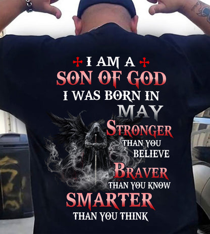 May Son Of God T-Shirt For Men – Stronger Than You Believe - LUAN05 (SKU2606-393-05)